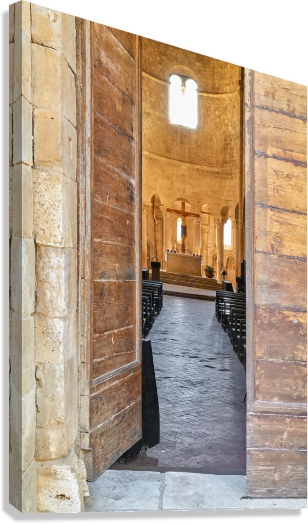 View inside Abbey of SantAntimo in Val dOrcia Italy