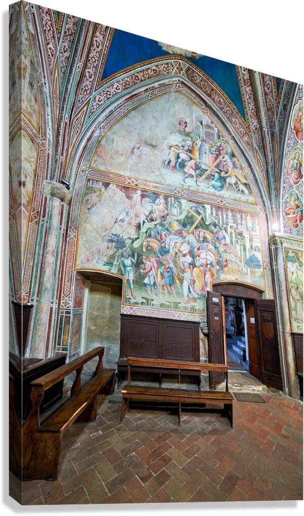 Frescos in chapel of daily cross in church of san francesco