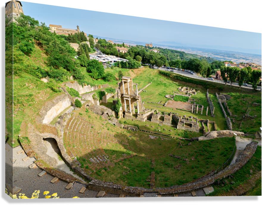 Roman theatre ruins in Volterra Tuscany Italy