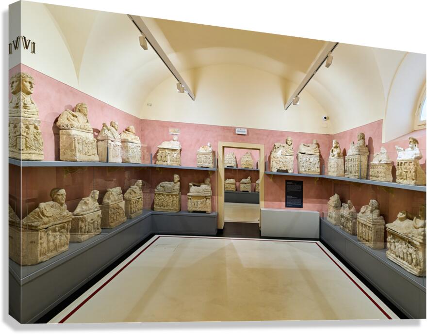 Exploring Etruscan cinerary urns at Guarnacci Museum in Volterra