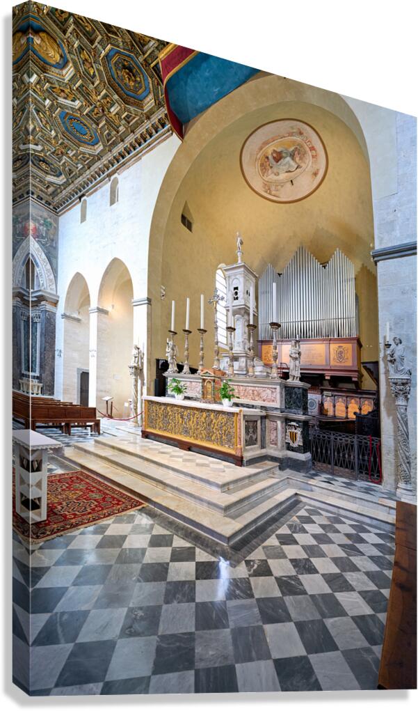 Duomo di Volterra interior view in Tuscany Italy during day