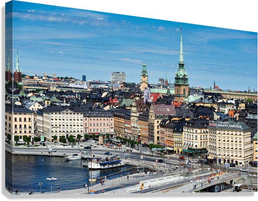 View from above of Riddarholmen Island in Stockholm city