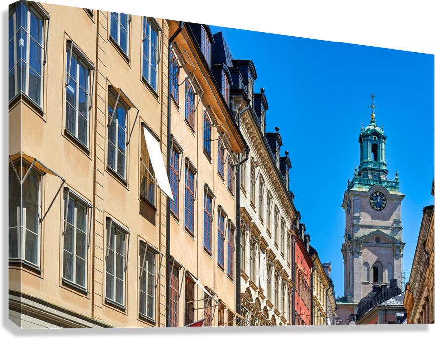 Exploring Gamla Stan in Stockholm on a clear sunny day