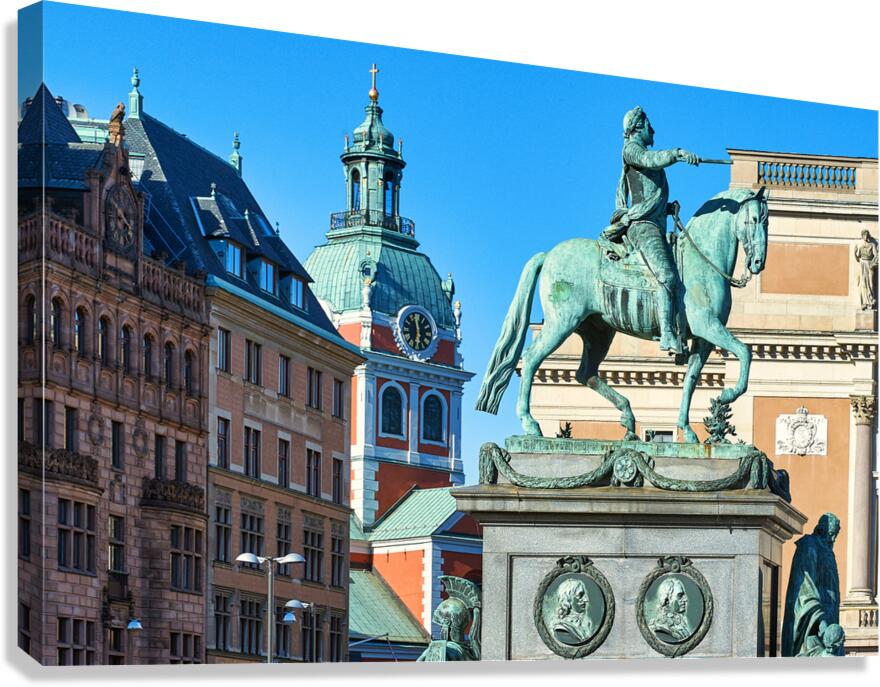 View of historic center in old town located in Stockholm Sweden