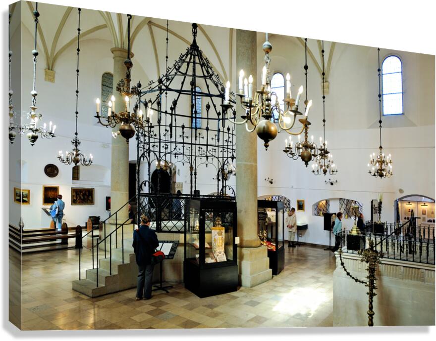 Visiting the historic synagogue in Krakow Poland