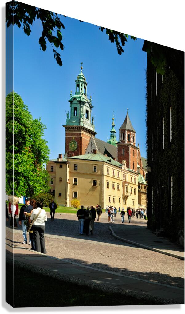 Walking through Krakow near the historic Wawel Castle