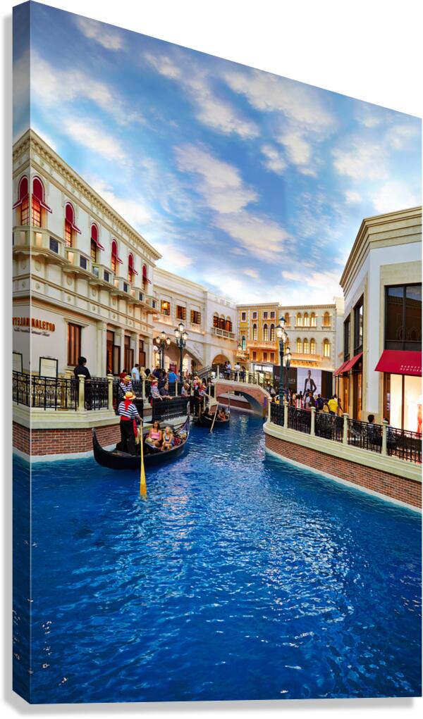Visitors enjoy gondola rides at Little Venice in Las Vegas