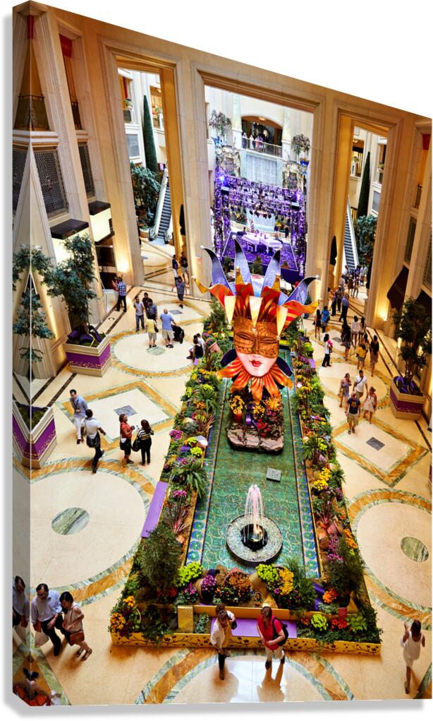 Visitors enjoy the shopping mall at Venetian Hotel in Las Vegas
