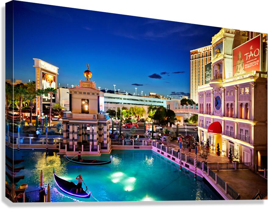 Evening view of the Venetian Hotel in Las Vegas