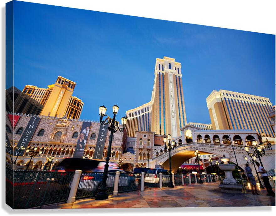 Venetian Hotel in Las Vegas during sunset view