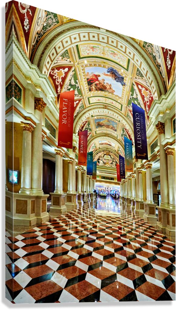 Lobby area of Venetian Hotel in Las Vegas during the day