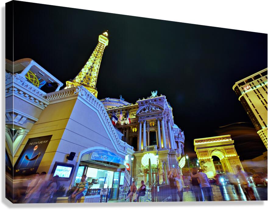 Las Vegas Strip at night with bright lights and crowds