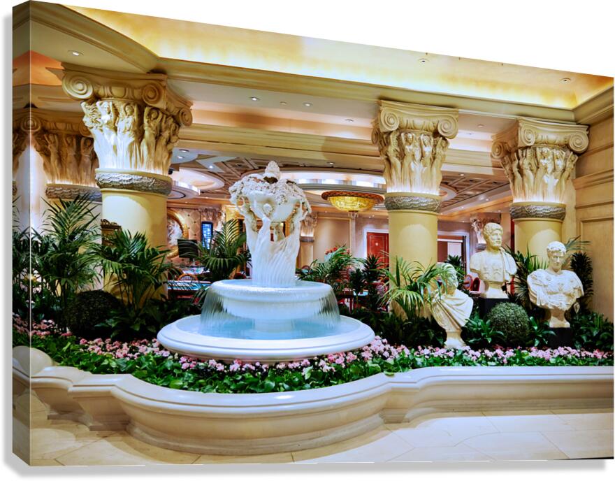 Caesars Palace fountain and statues in Las Vegas