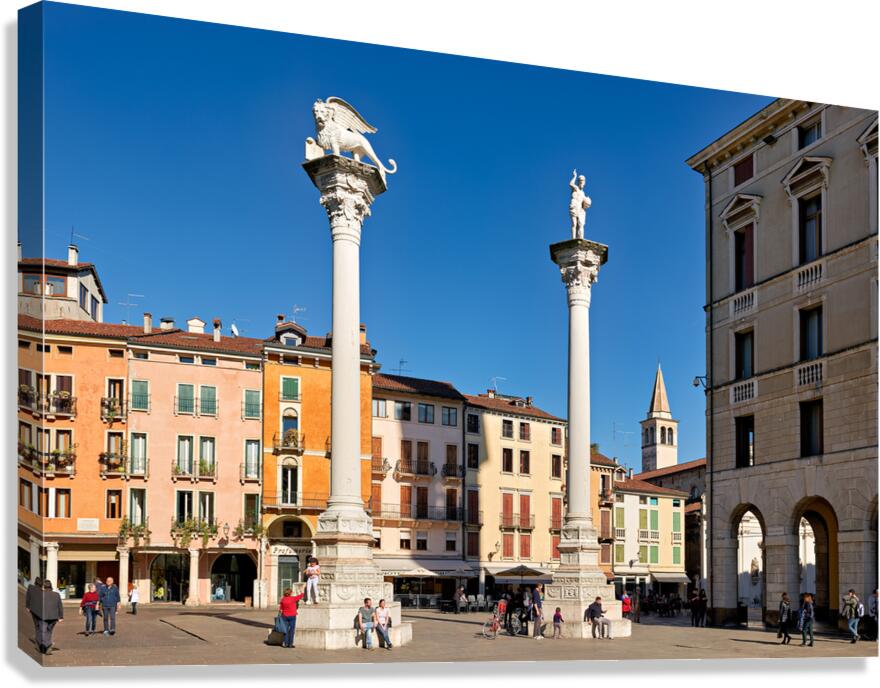Historic sights in Piazza dei Signori in Vicenza Veneto Italy