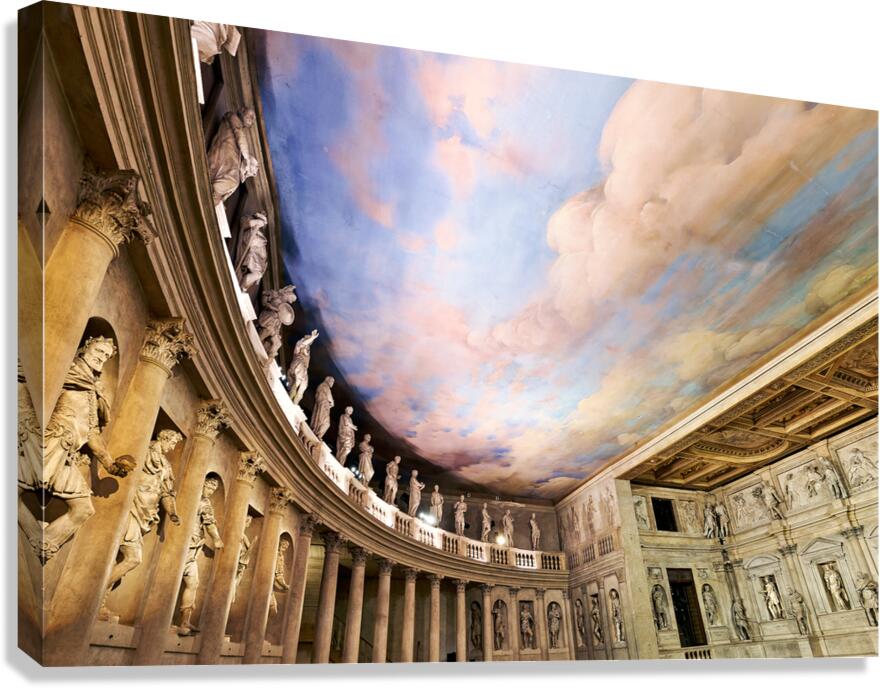 Exploring interiors of Teatro Olimpico in Vicenza Italy