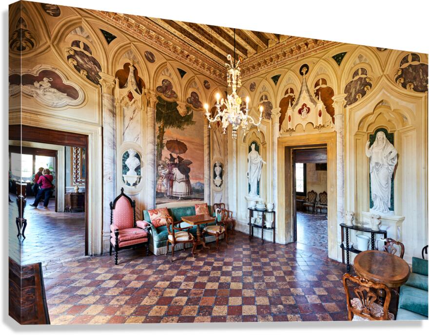 Visitors admire Villa Valmarana ai Nani in Vicenza Italy