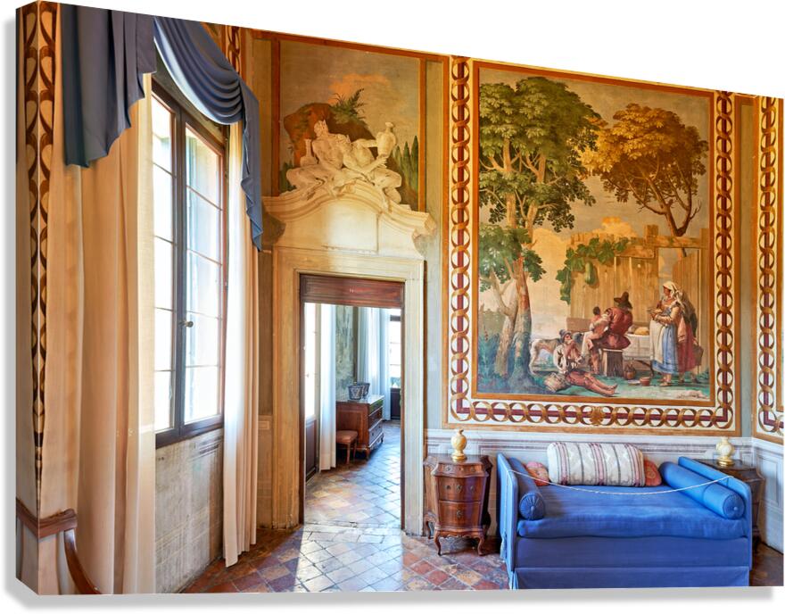 Frescoed walls in Villa Valmarana ai Nani in Vicenza Italy