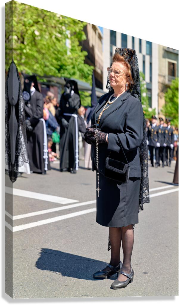 Easter Holy Week procession in Zaragoza Spain draws attention