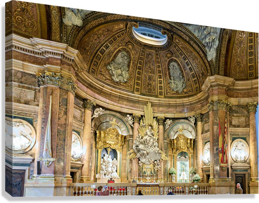 View of cathedral basilica of our lady of the pillar in zaragoza