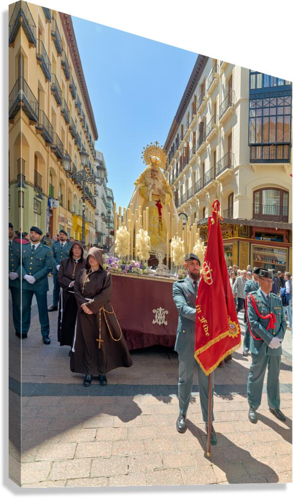 Procession during Easter Holy Week in Zaragoza Spain