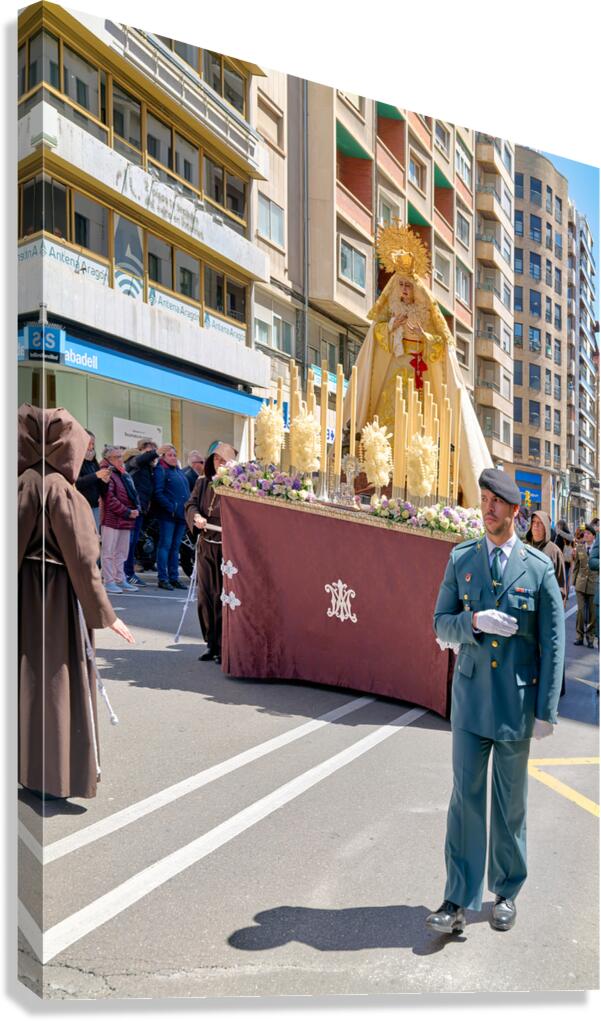 Processions during Easter Holy Week in Zaragoza Spain