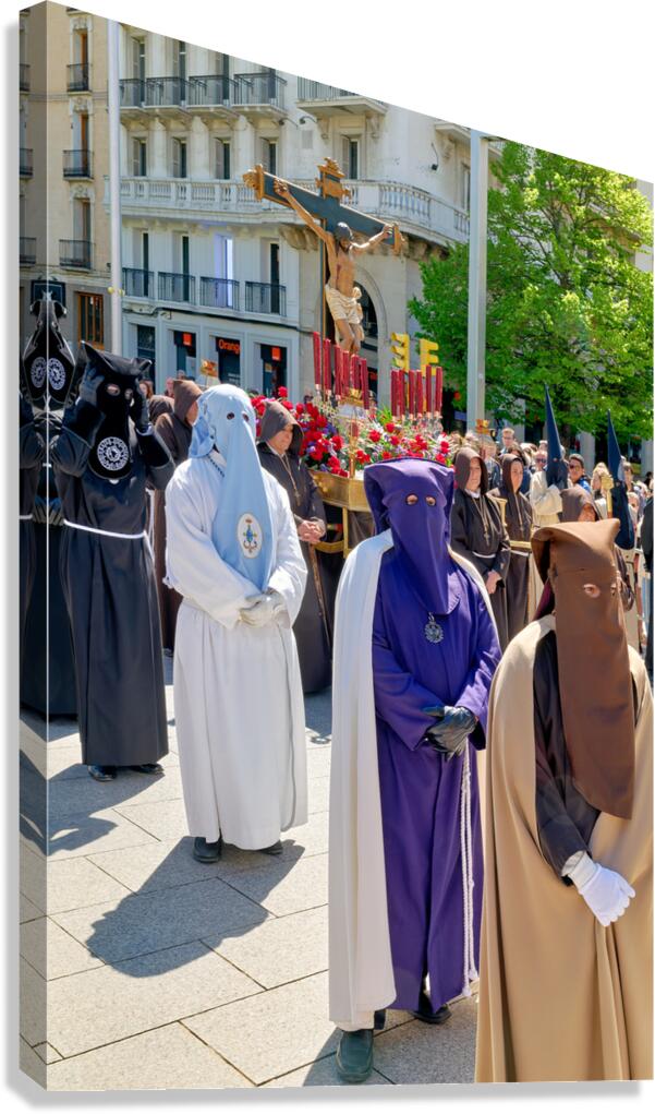 Easter Holy Week processions take place in Zaragoza Spain