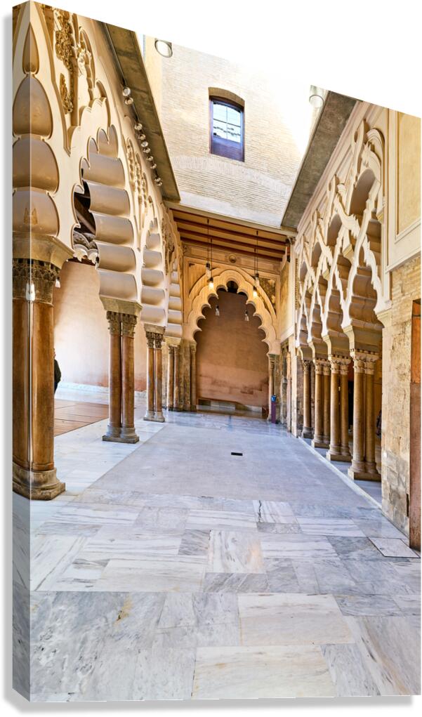 Visit to aljafería palace in zaragoza aragon spain