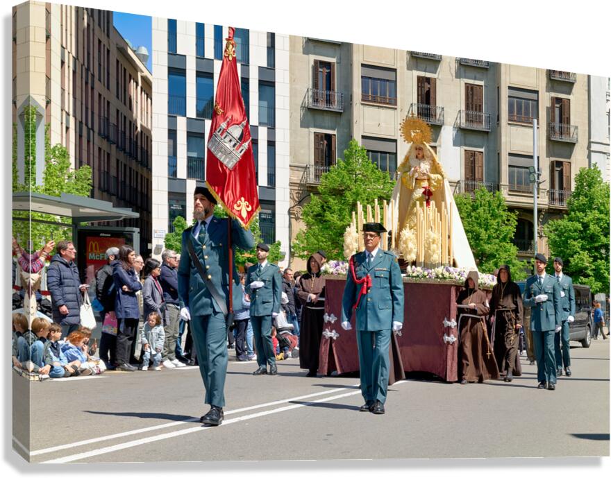 Processions for easter holy week in zaragoza spain