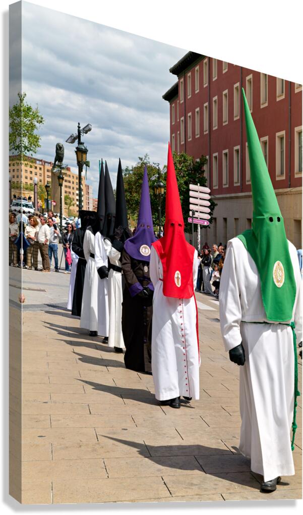 Processions of easter holy week in zaragoza spain