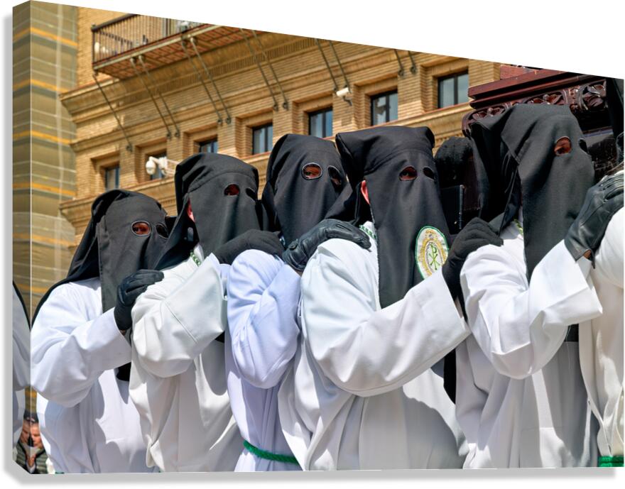 Processions during Easter Holy Week in Zaragoza Spain