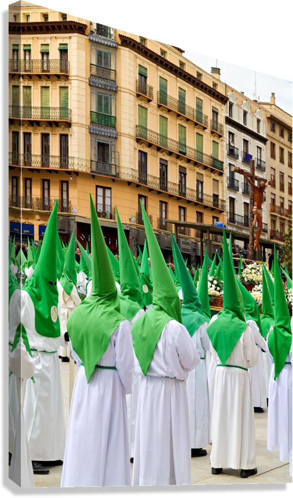 Procession during Easter Holy Week in Zaragoza Spain