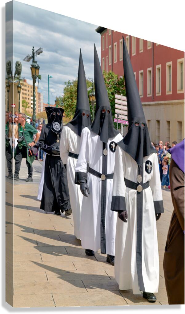 Easter Holy Week processions in Zaragoza Spain in Aragon