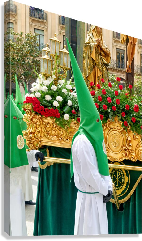Processions during Easter Holy Week in Zaragoza Spain