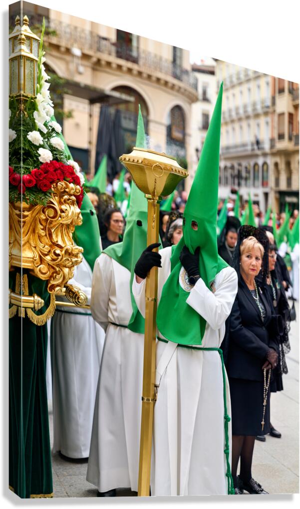 Procession during Easter Holy Week in Zaragoza Aragon Spain