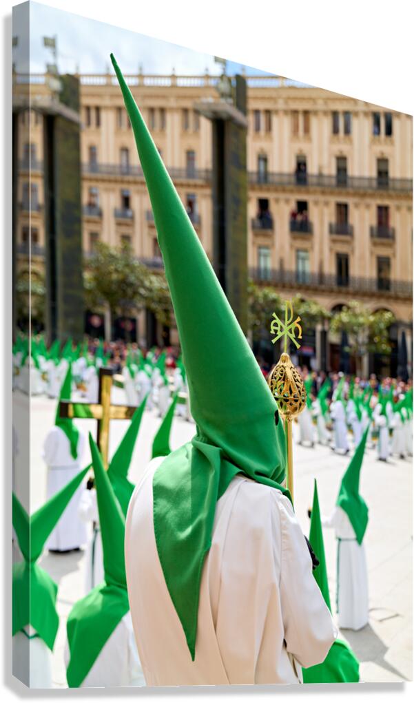 Processions during Easter Holy Week in Zaragoza Spain