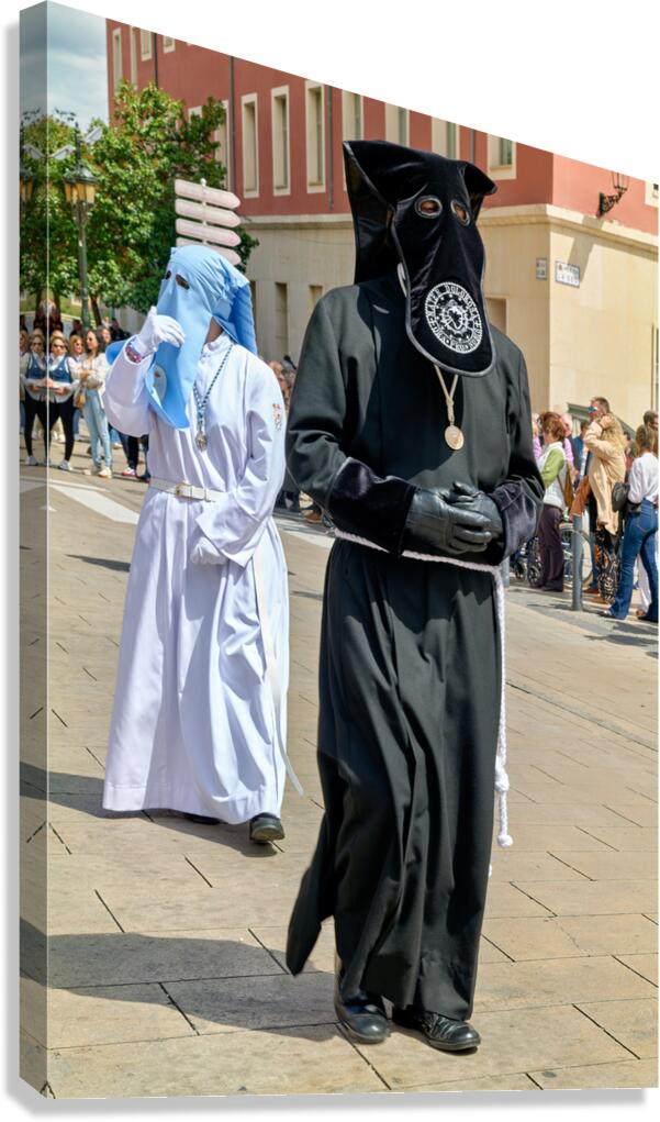 Processions during Holy Week in Zaragoza Spain in spring