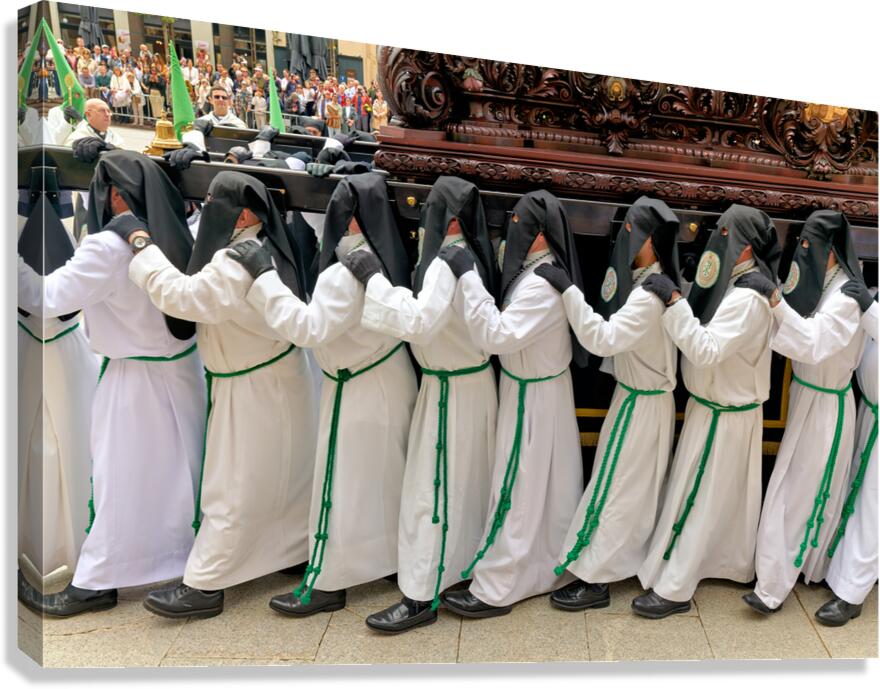 Procession during Easter Holy Week in Zaragoza Spain