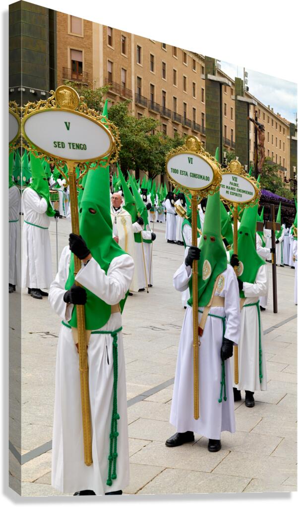 Processions during Holy Week in Zaragoza Spain