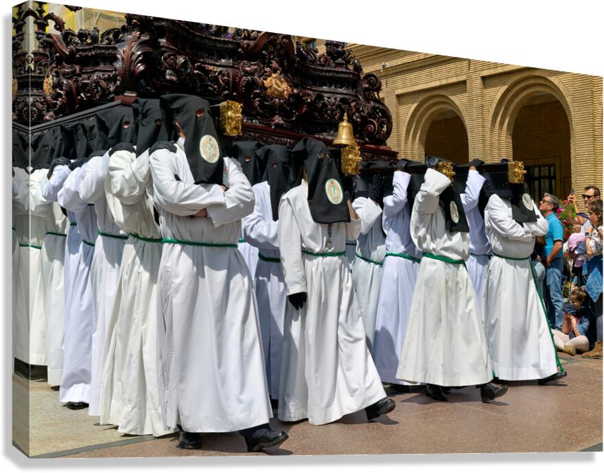 Processions during Easter Holy Week in Zaragoza Spain
