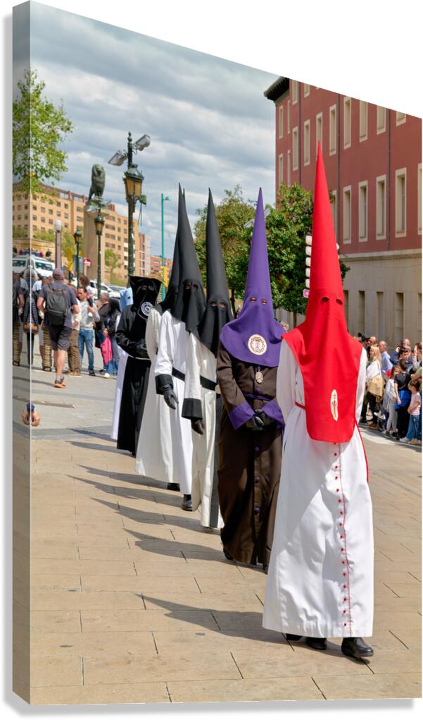 Processions during Easter Holy Week in Zaragoza Spain
