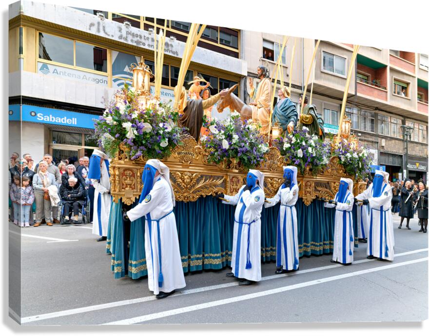 Procession during Easter Holy Week in Zaragoza Spain