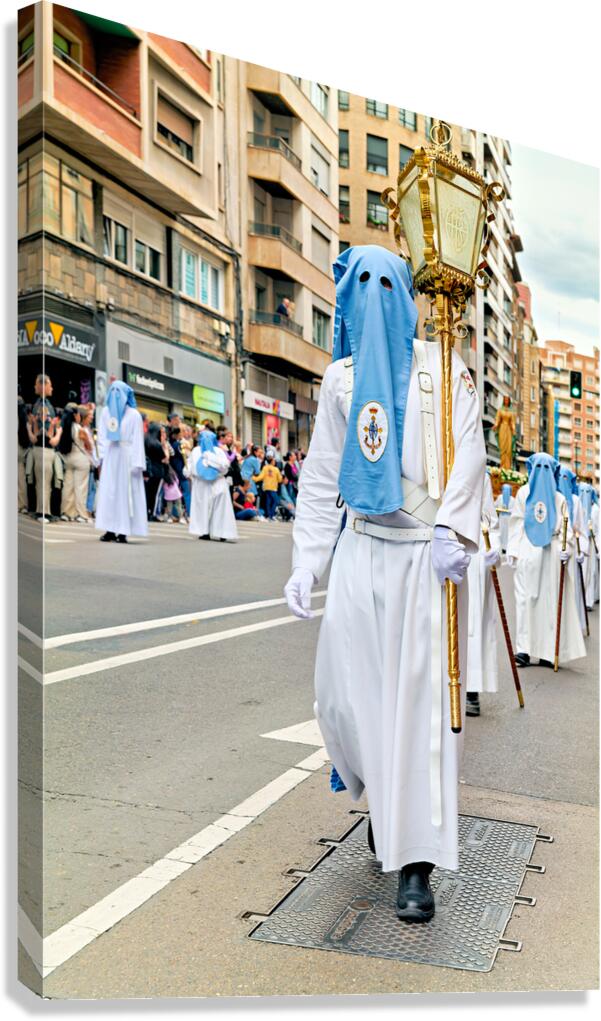 Processions during Easter Holy Week in Zaragoza Spain