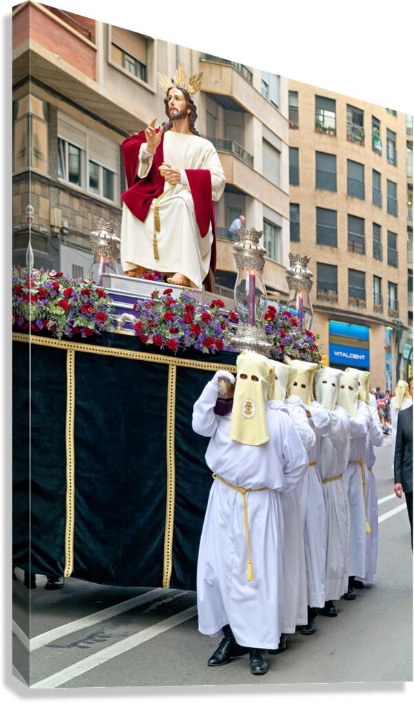 Processions during Easter Holy Week in Zaragoza Spain