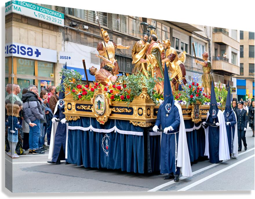 Processions during Easter Holy Week in Zaragoza Spain