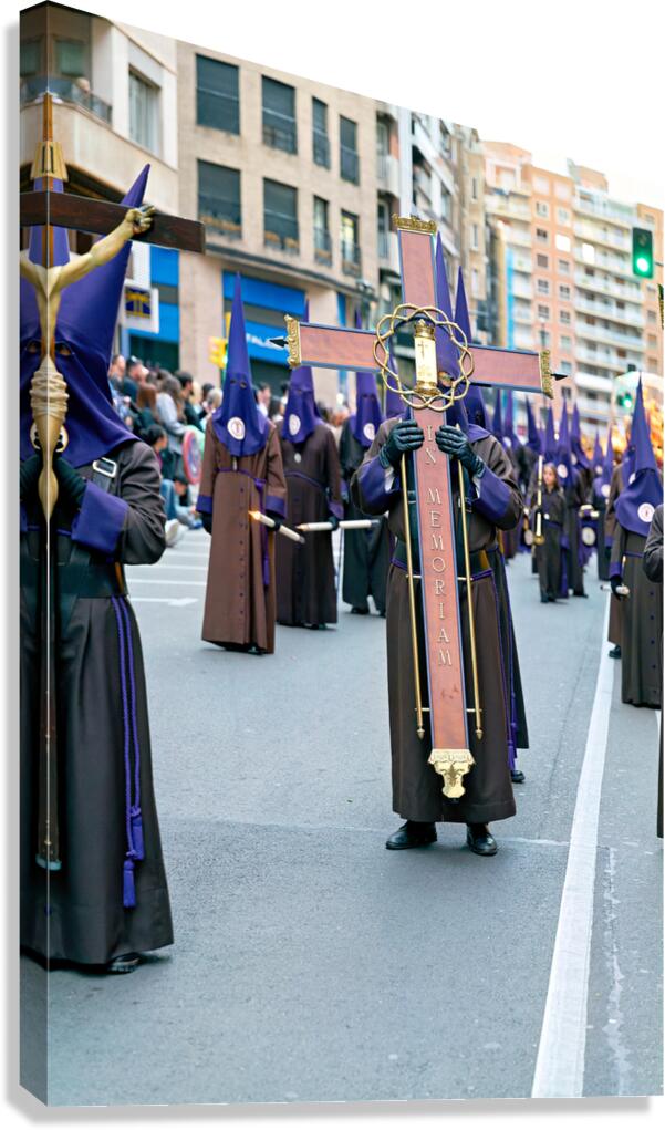 Processions during Easter Holy Week in Zaragoza Spain
