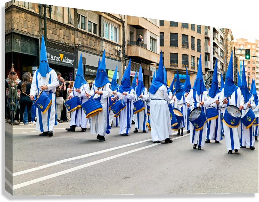 Processions during Easter Holy Week in Zaragoza Spain