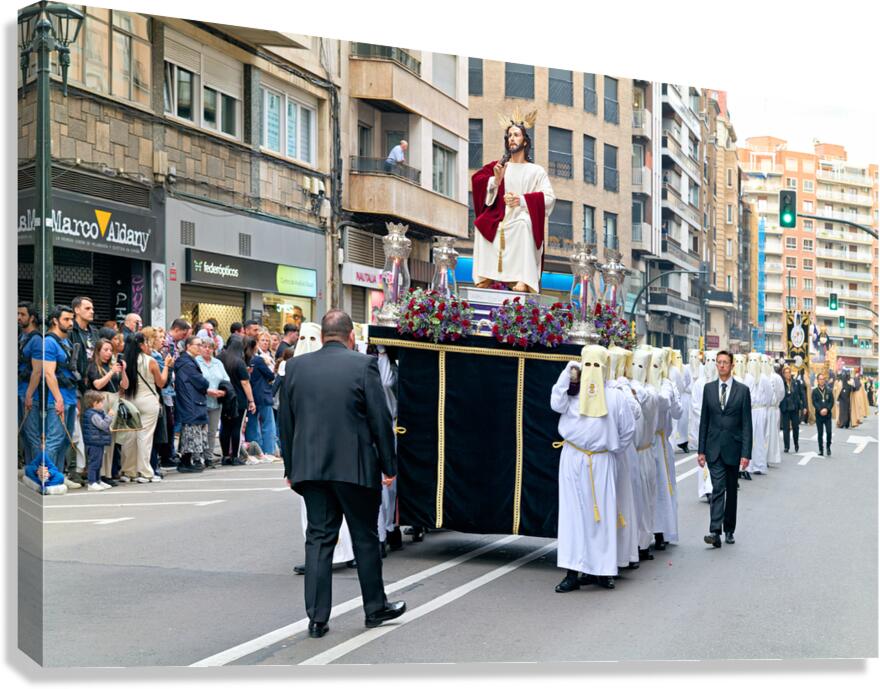 Easter Holy Week procession in Zaragoza Spain