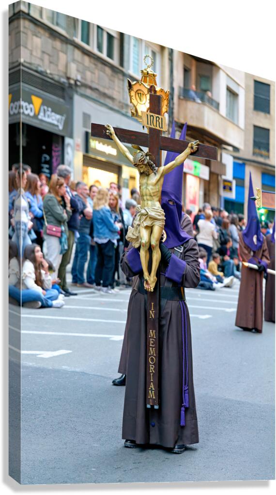 Processions during Holy Week in Zaragoza Aragon Spain