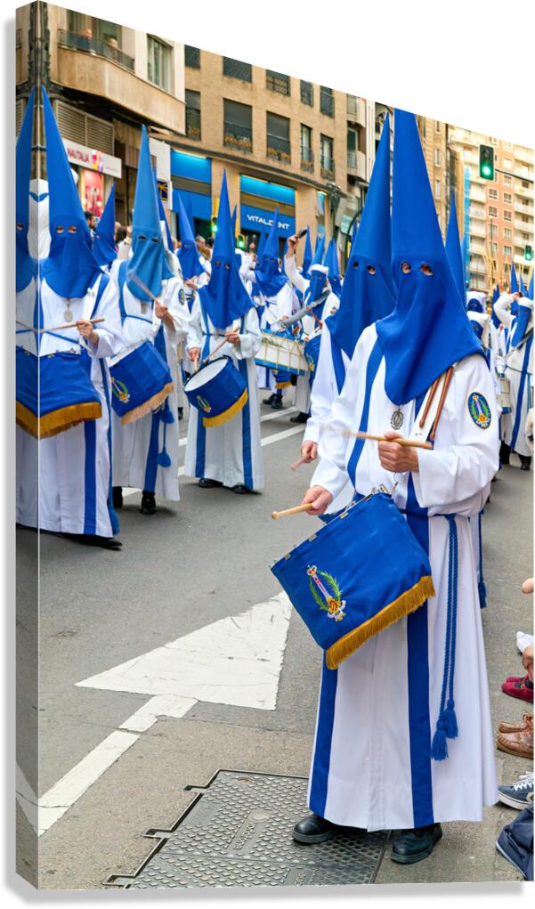Processions during Easter Holy Week in Zaragoza Spain