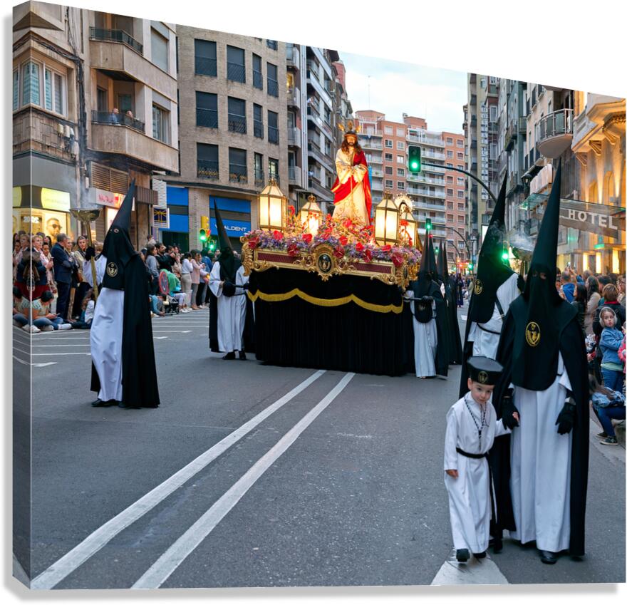 Processions during Easter Holy Week in Zaragoza Spain